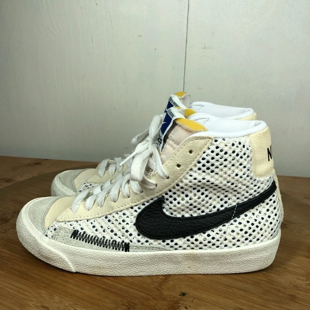 Nike Blazer Mid 77 kids youth size 5Y shoes white Alter Reveal comfort sneakers